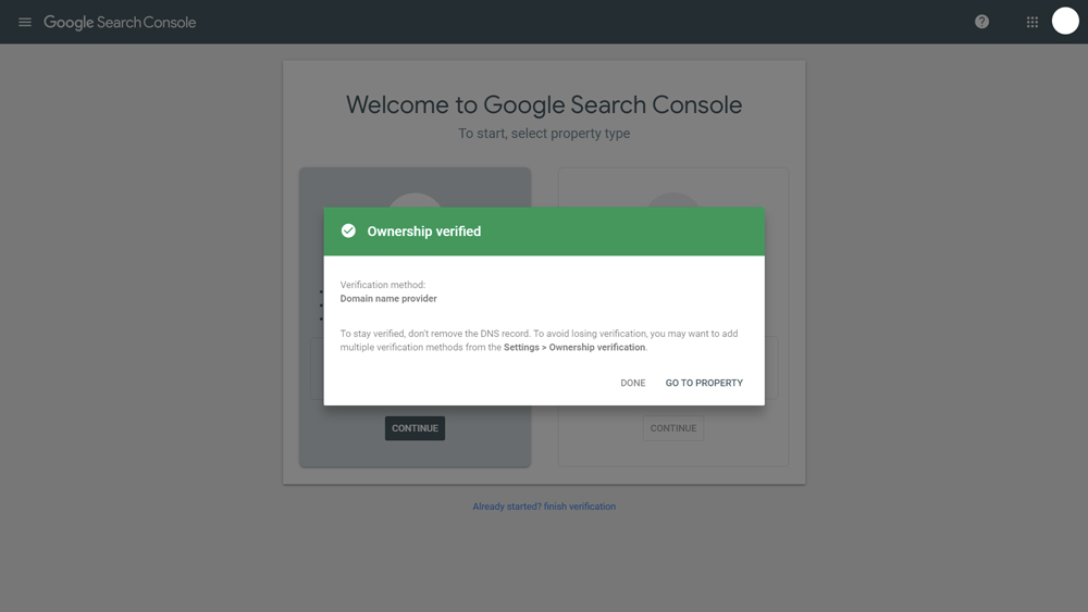 verify the CDN’s domain in the Search Console