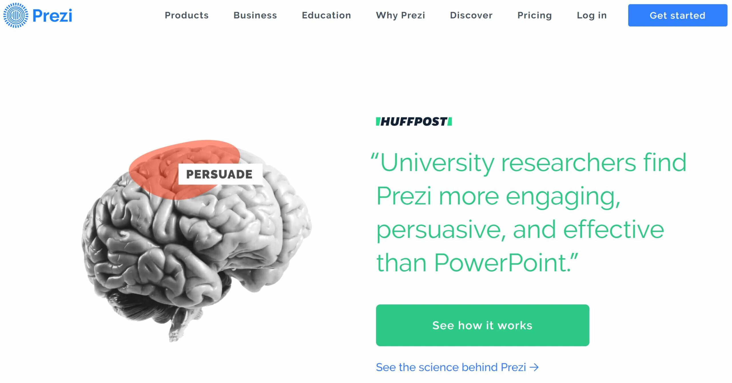 Prezi Homepage