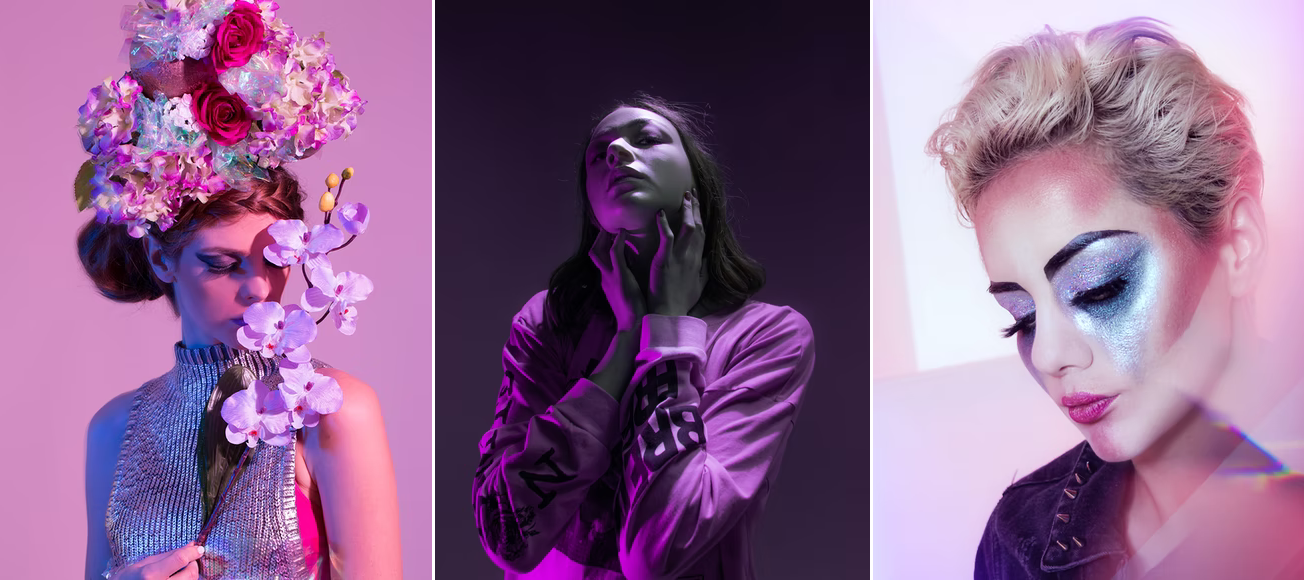 purple background - fashion photography 2