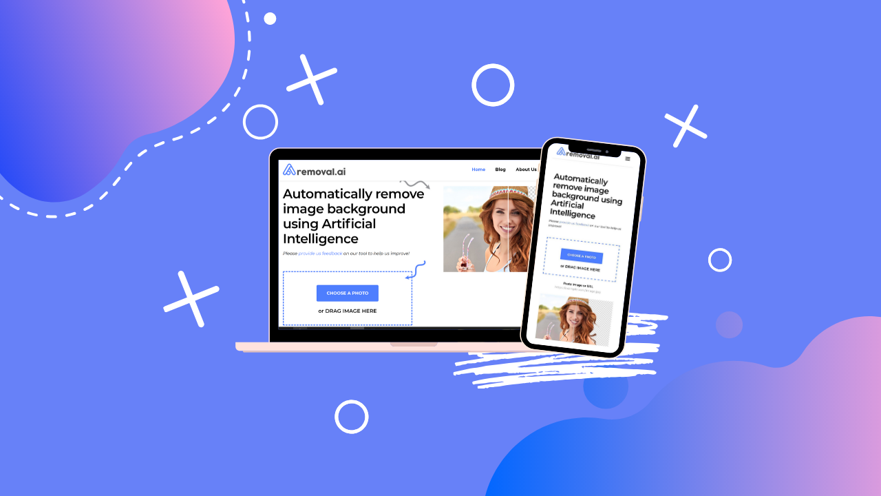 Removal.ai works on multiple devices, regardless operating systems or platforms. Just drag and drop the photo to use